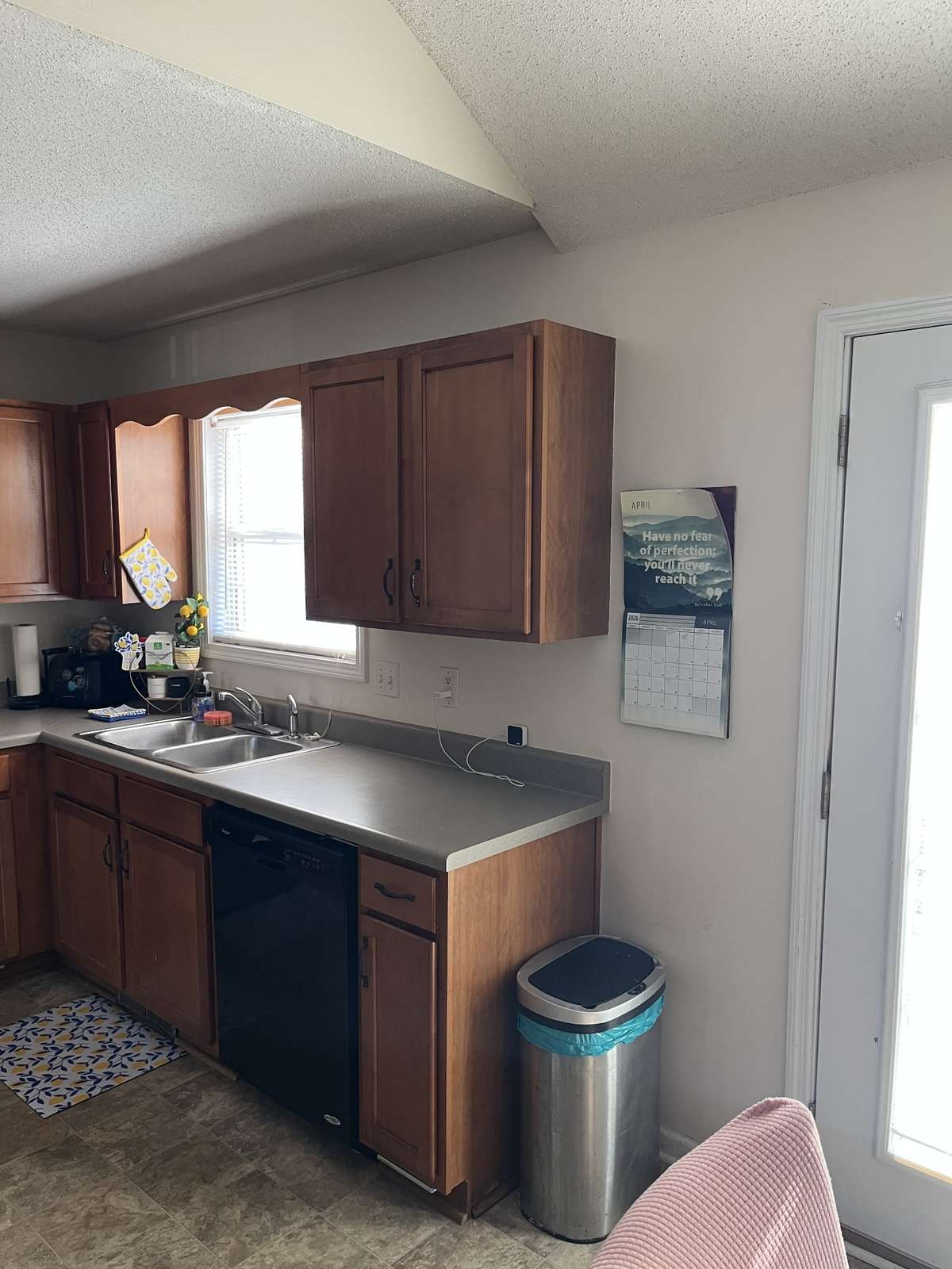 Kitchen with motion activated under cabinet LED lighting