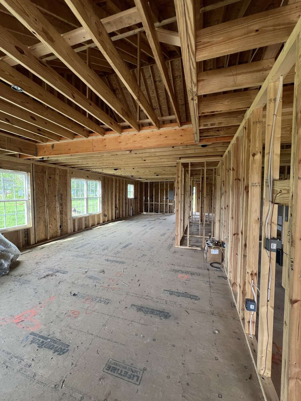 Open Living Room, Dining Room, & Kitchen