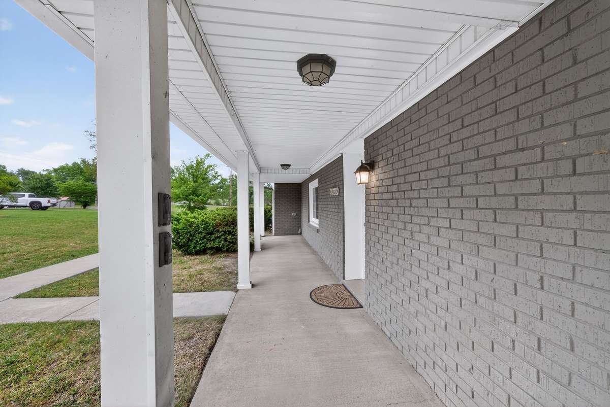 Inviting covered front porch