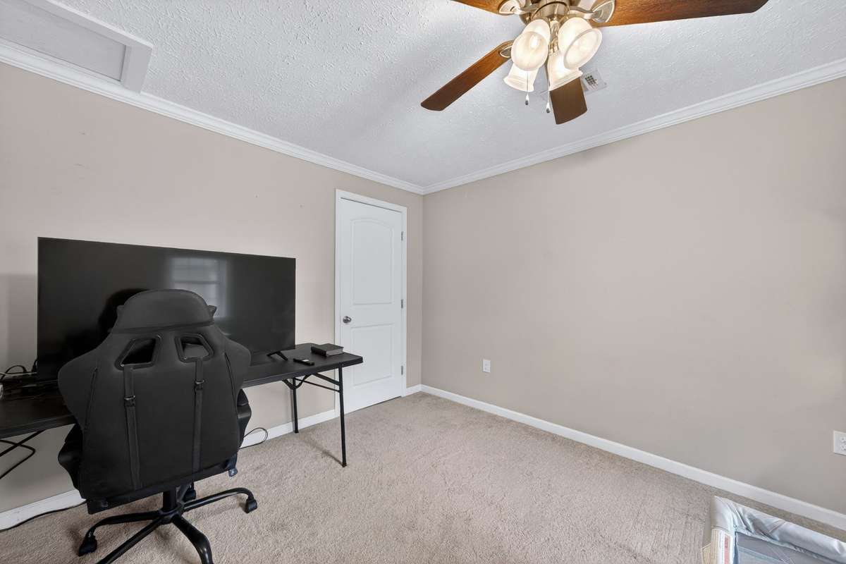 Bedroom off the living room on main level