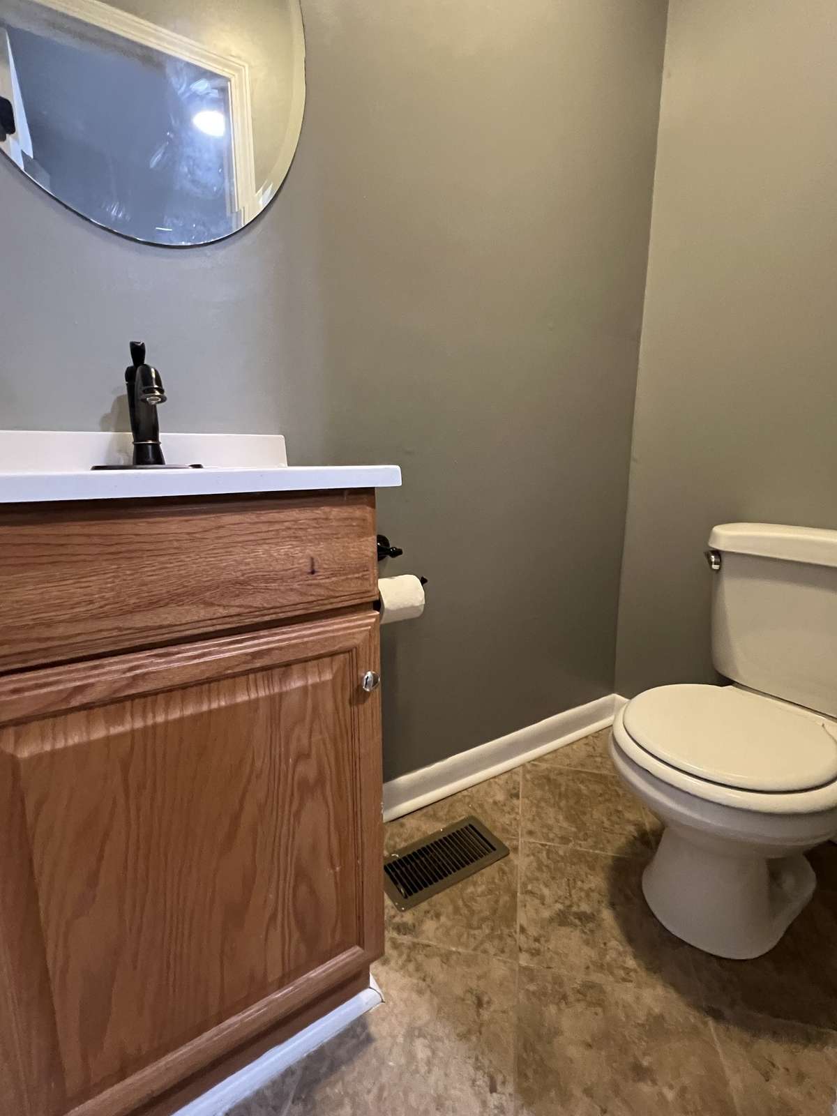 Bedroom 1: This half bath gives you everything you need for the primary suite.