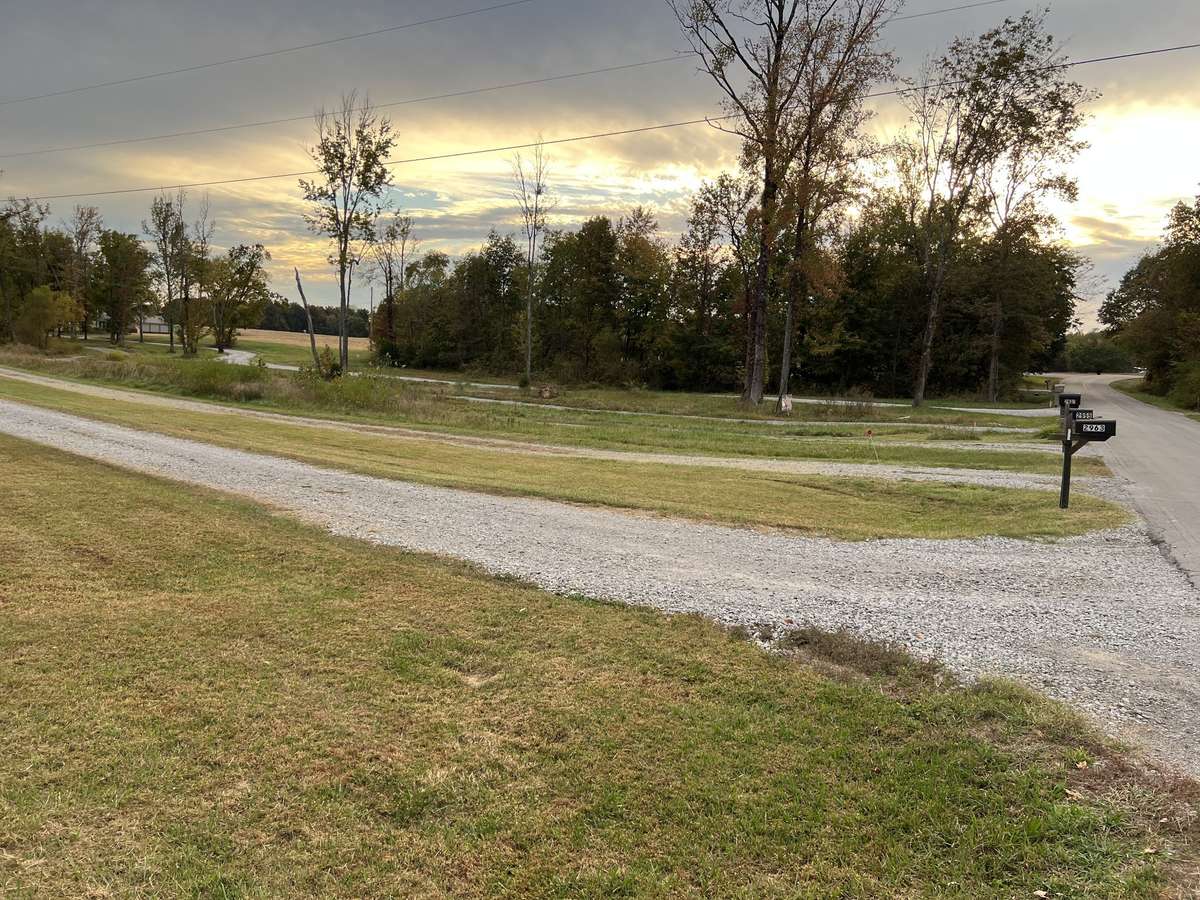 From this driveway to the edge of the trees are the approximately 2 acres of easements.