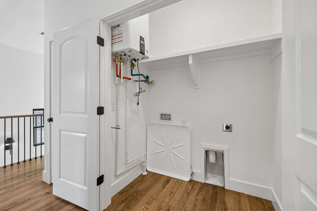 The laundry connection is located close to the bedrooms, making everyday chores much easier!