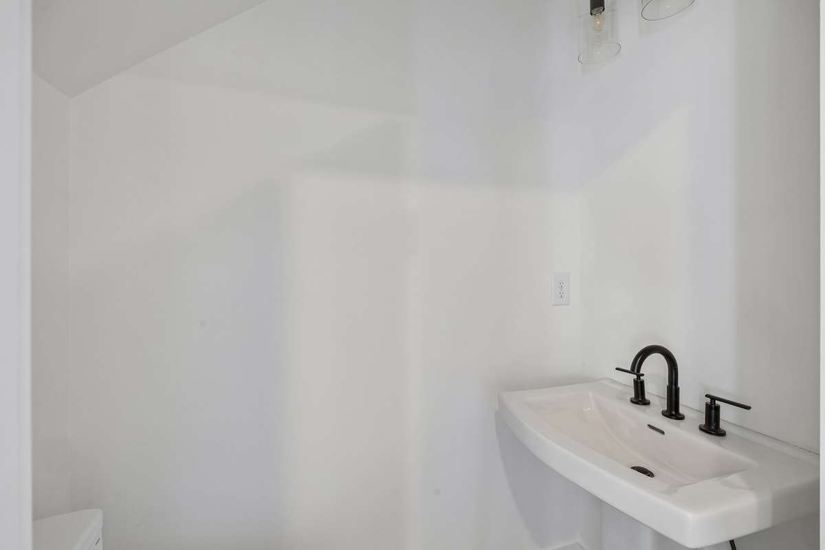 A half bath is locataed on the main floor