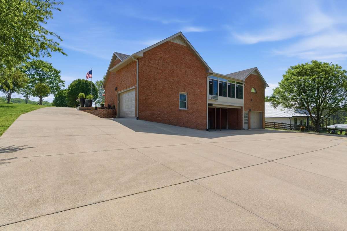 Massive driveway! Plenty of parking.