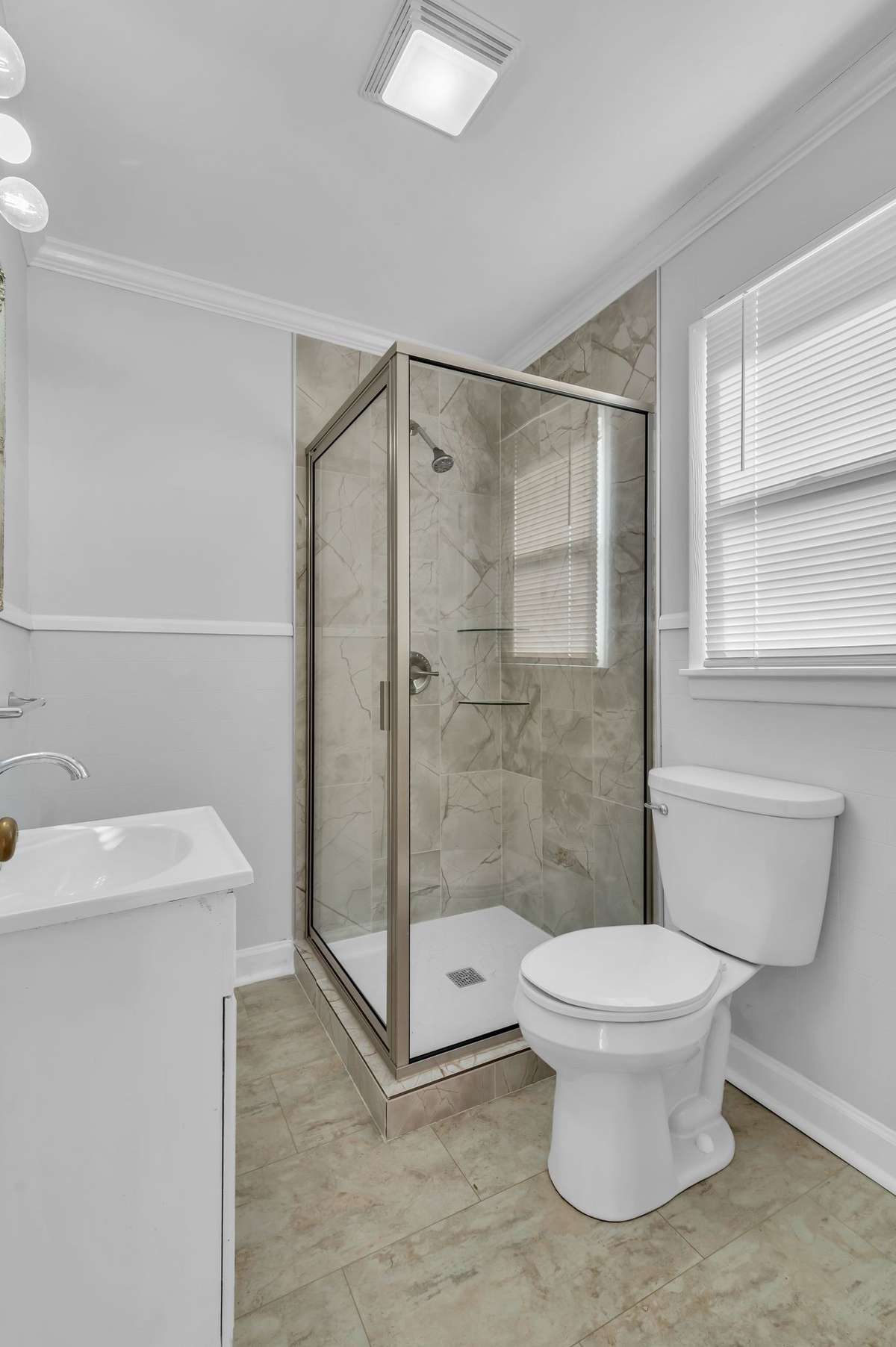 Nice shower with glass surround