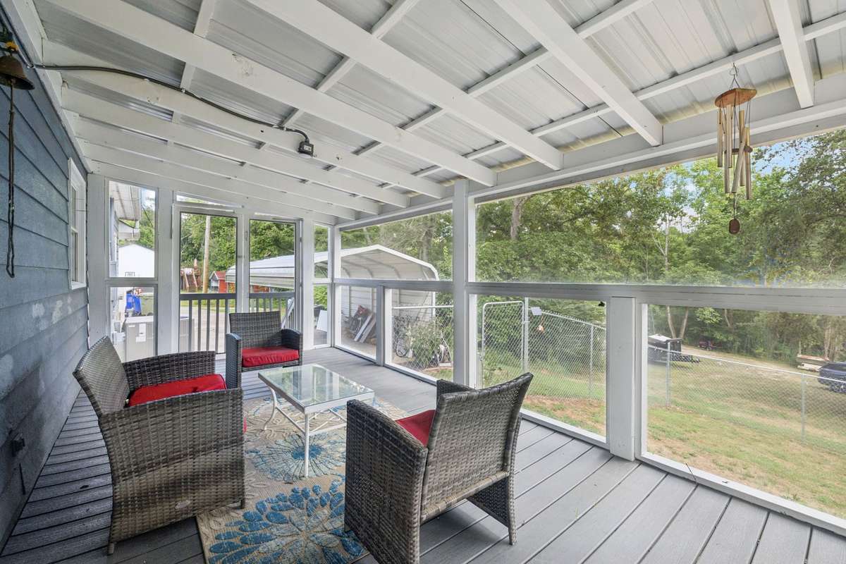 Screened in back porch