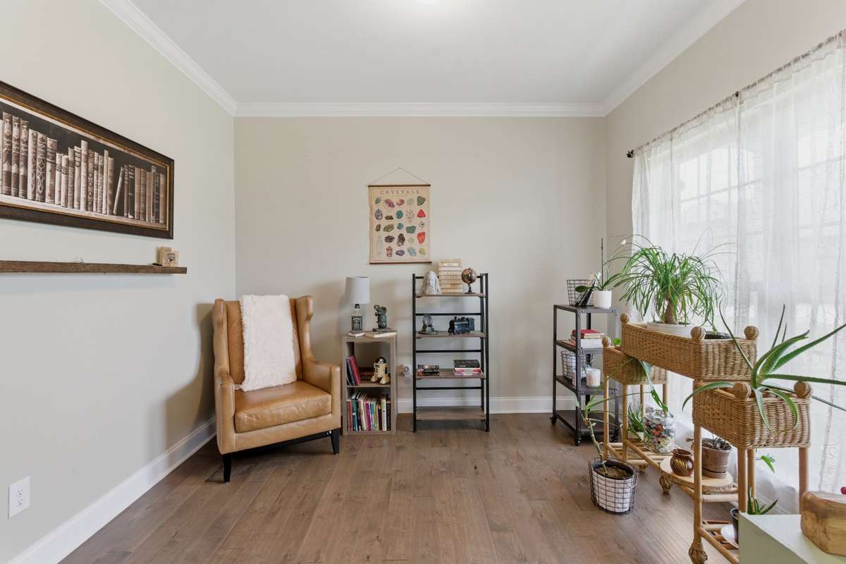 This room is the one labeled “Living Room” on the floor plan.