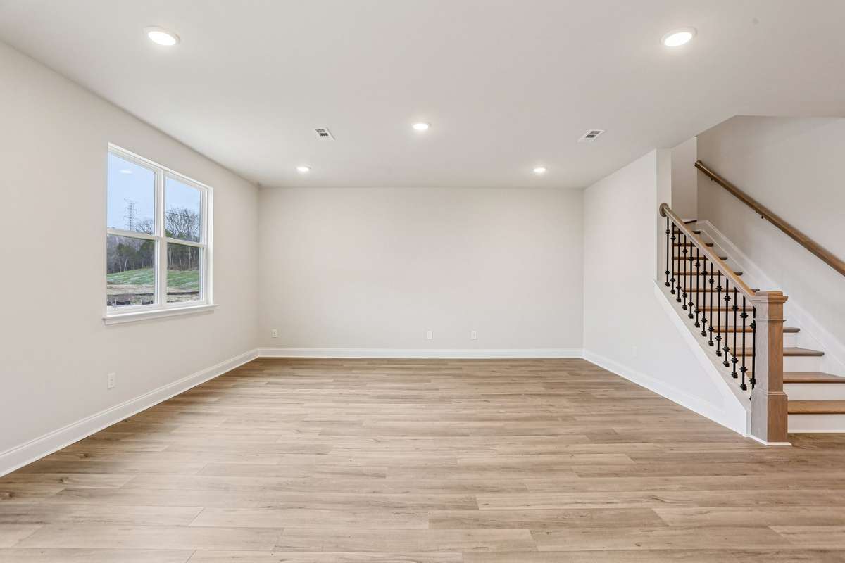 The great room measures approximately 18' x 13', providing plenty of space for entertaining.