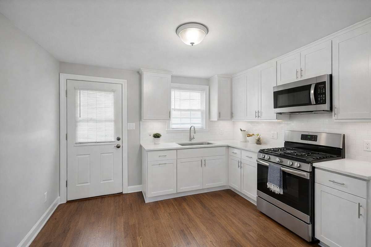 AI generated renovated kitchen.
