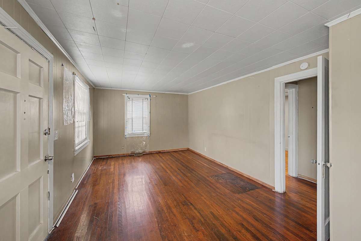 The home has original hardwood floors.