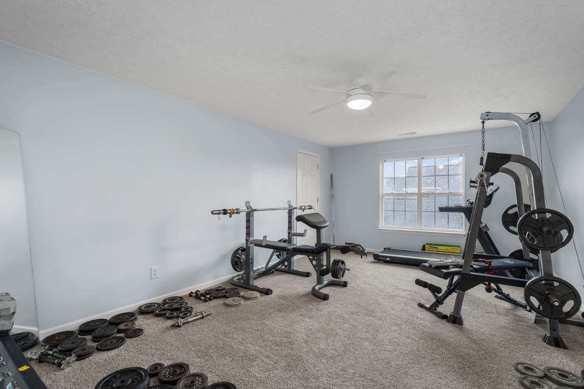 Bedroom 5 was being used as an exercise room, huge amount of space