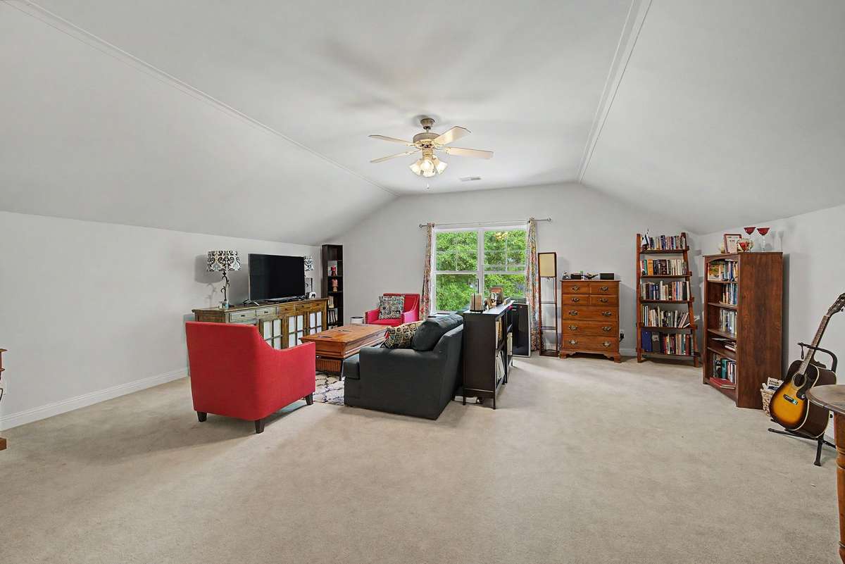 The 2nd-floor bonus room has a large double closet and attic access.