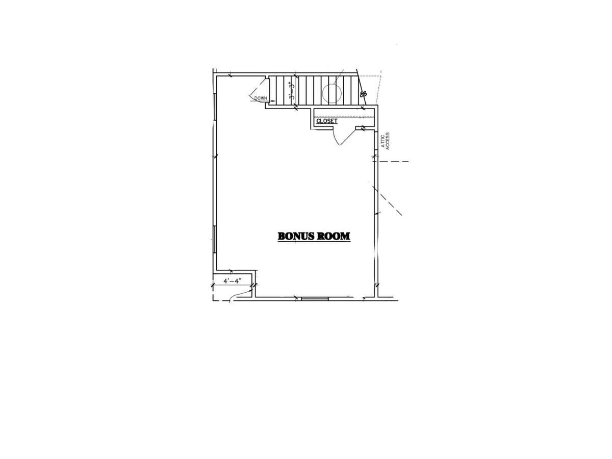 OPTIONAL 2nd floor bonus room