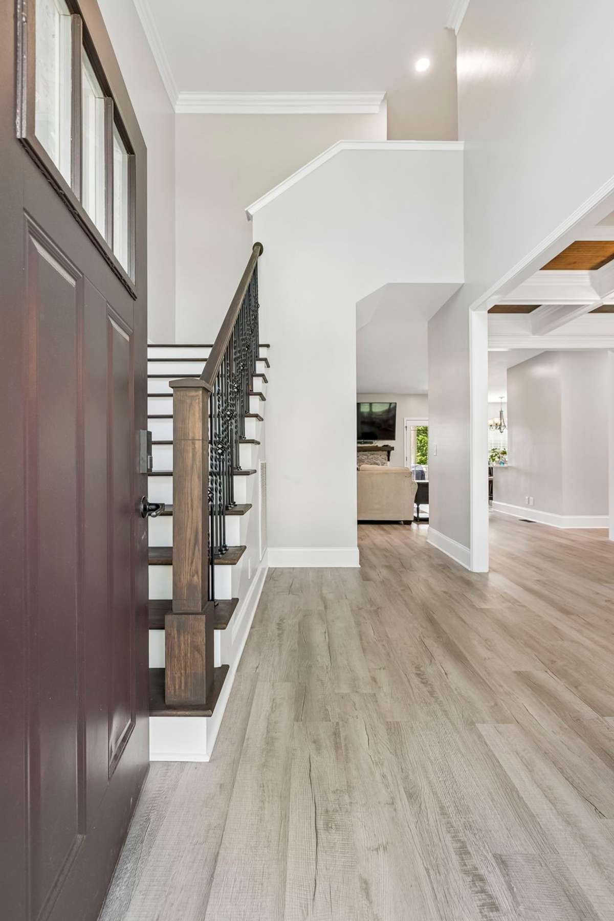 New paint and flooring throughout including new banisters and tread on the stairs!