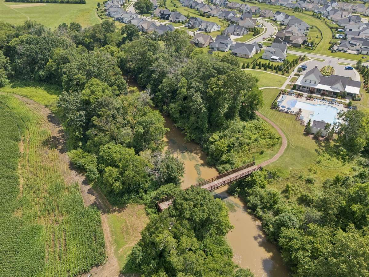 Bridge and kayak launch into the picturesque Harpeth River