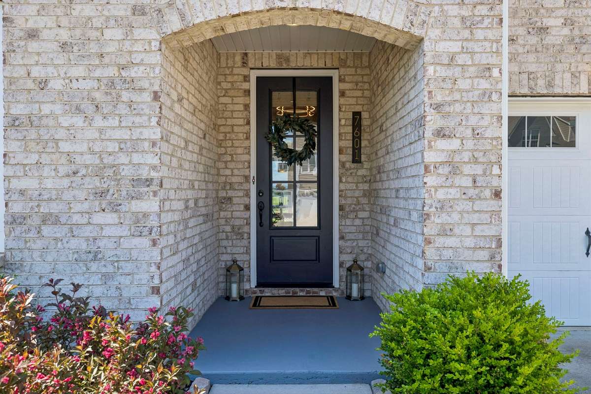 Freshly painted and covered front porch