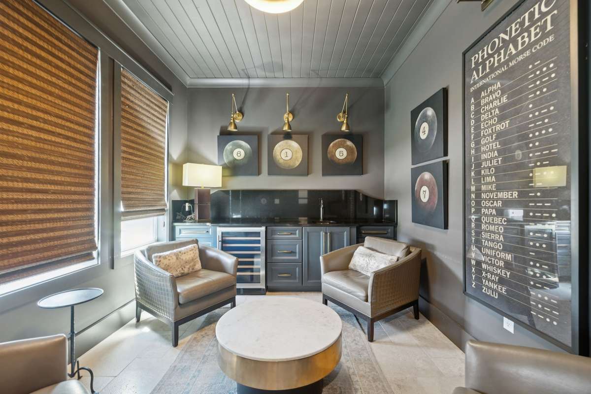 Sleek wine room