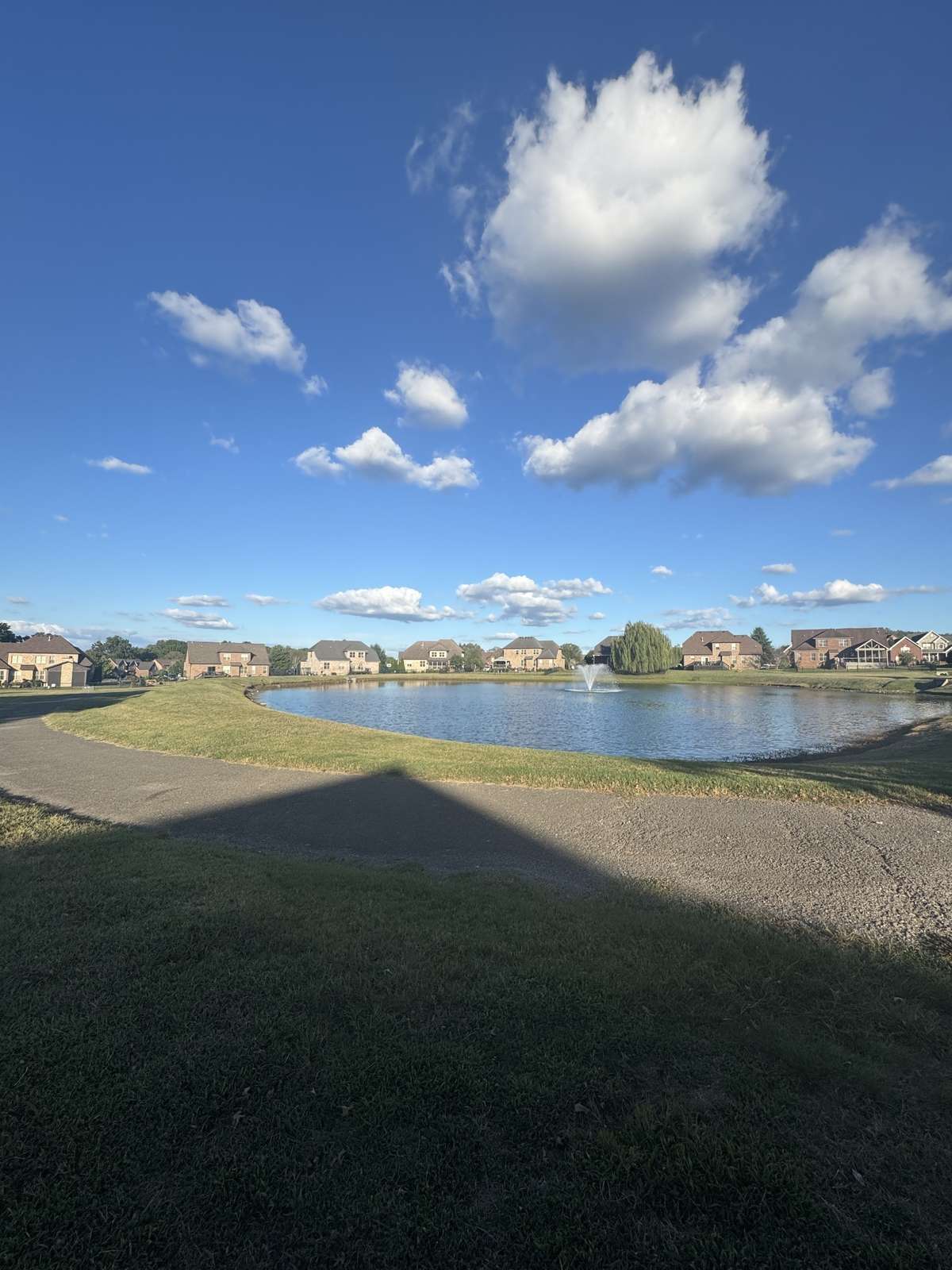 Community pond that you are allowed to fish. There is also a walking trail.