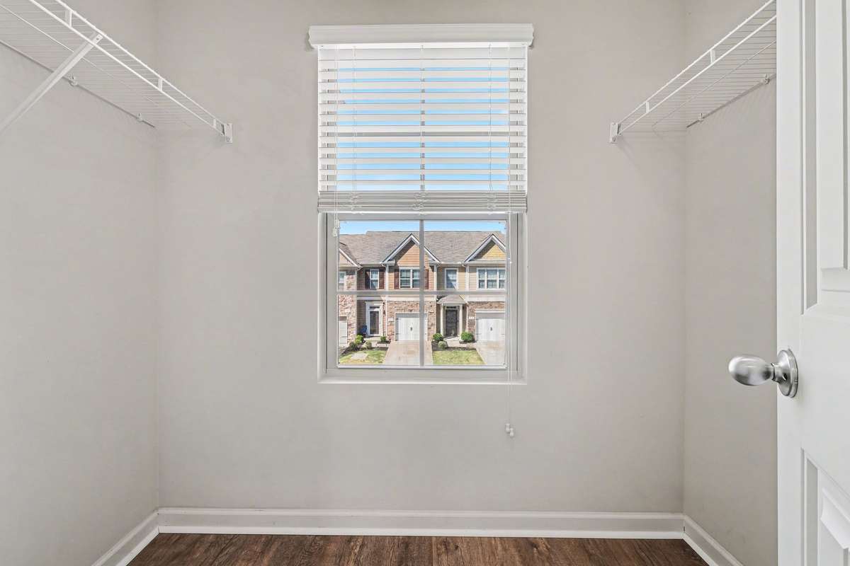 Roomy walkin closet