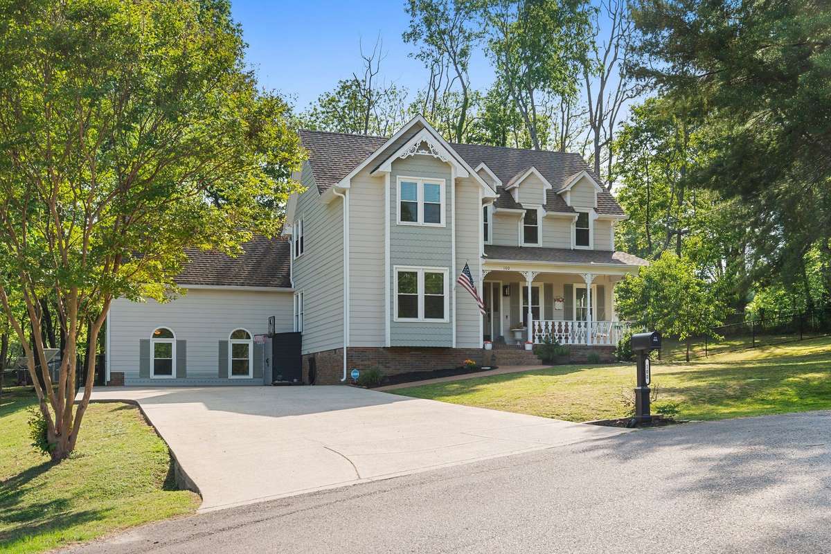 Large driveway.