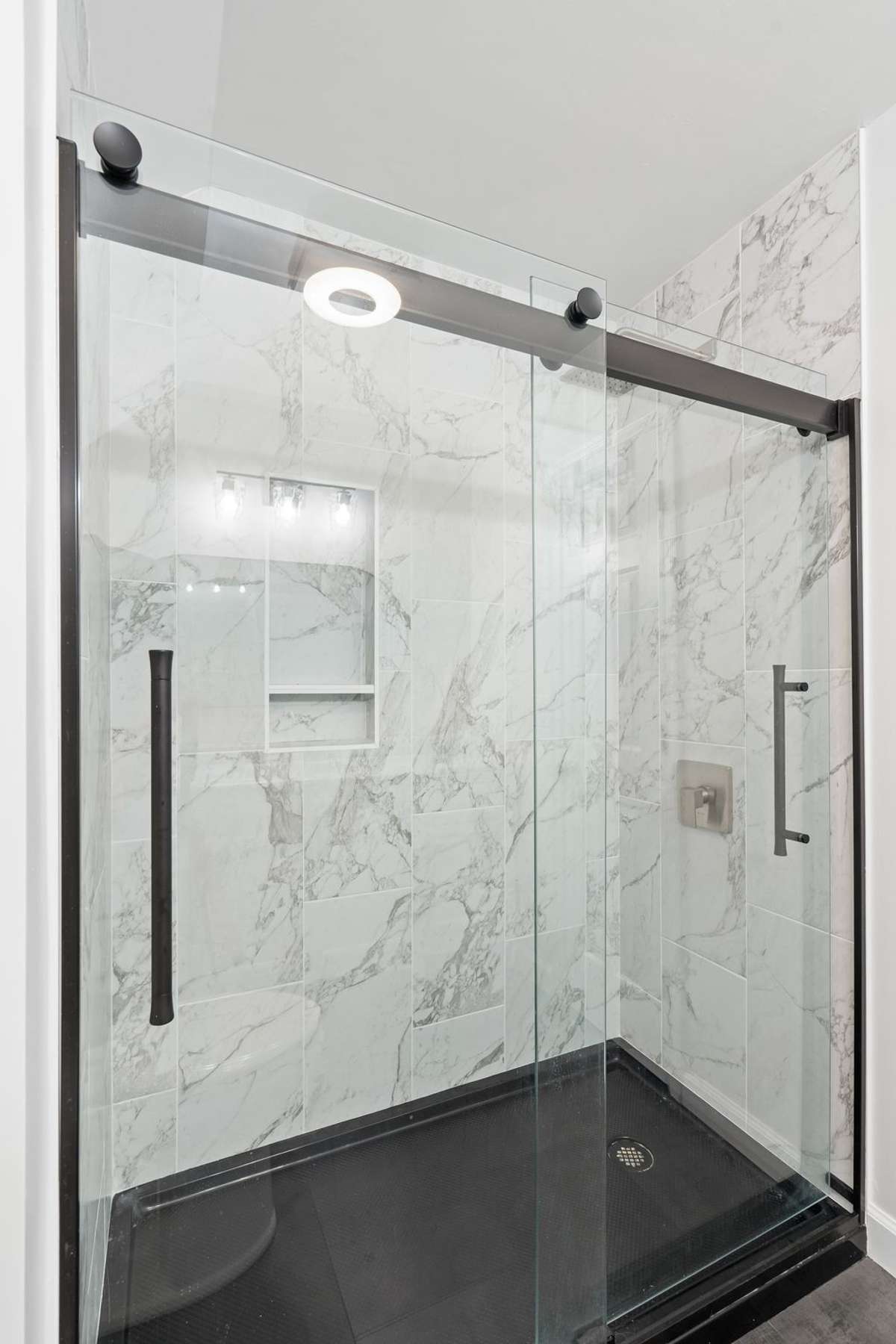 Primary bathroom shower.