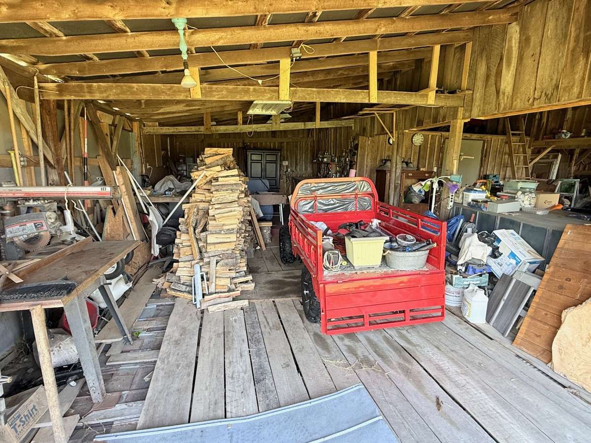 Large storage area in barn