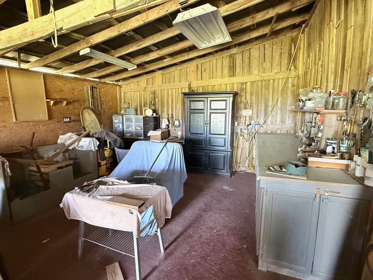 Storage room in barn