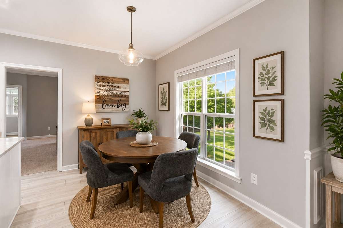 Eat In kitchen overlooks back yard!
