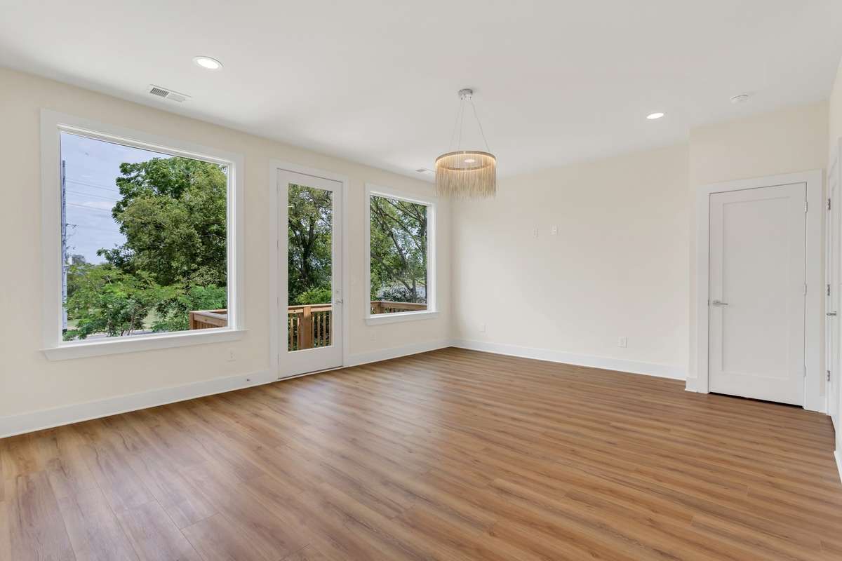Beautiful high-end natural LVP hardwoods throughout the upstairs.