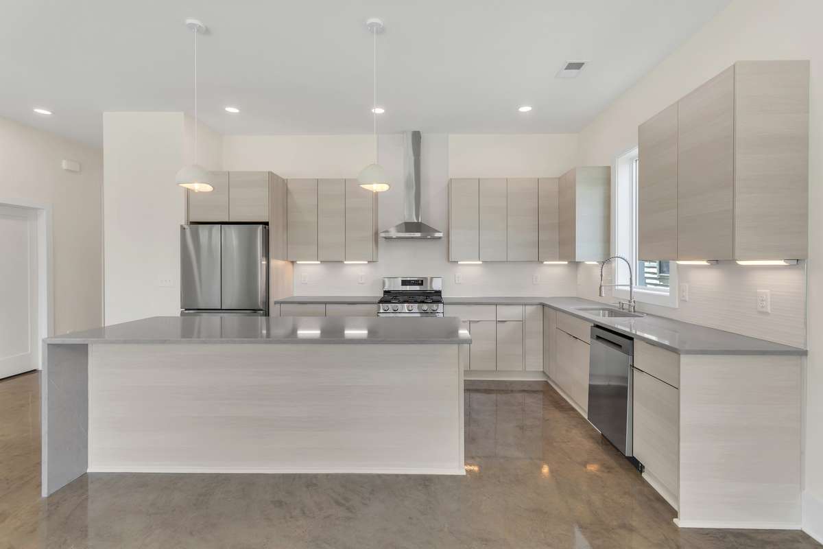 Beautiful modern sleek kitchen.