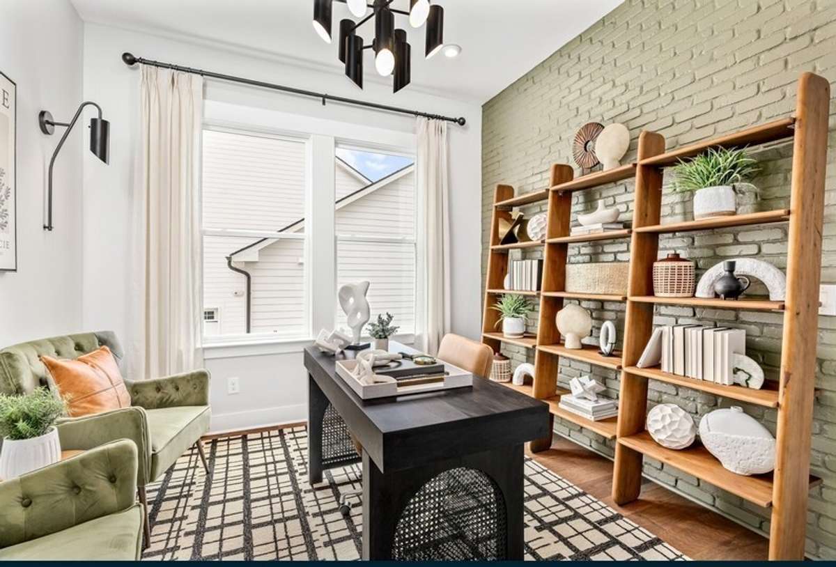 Another view of the Home office.   All photos with furnishings are from a former Marshall model home and are not the home for sale. They are a likeness.