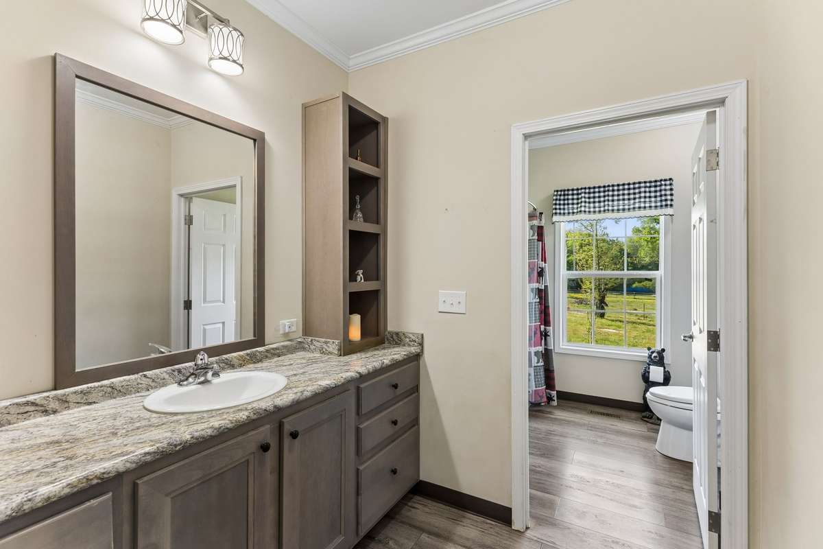 Guest bath has yet more storage