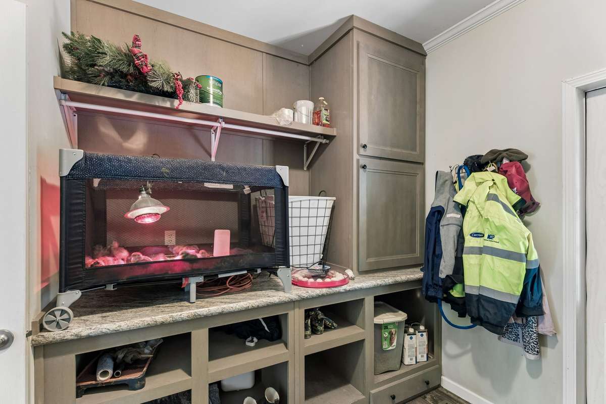 other side of the Laundry room, making it easy to complete all your laundry needs in one area
