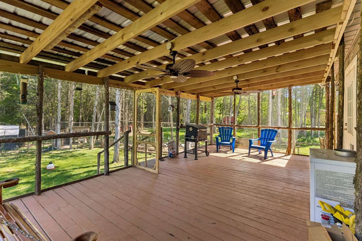 Another view of the covered/screened deck