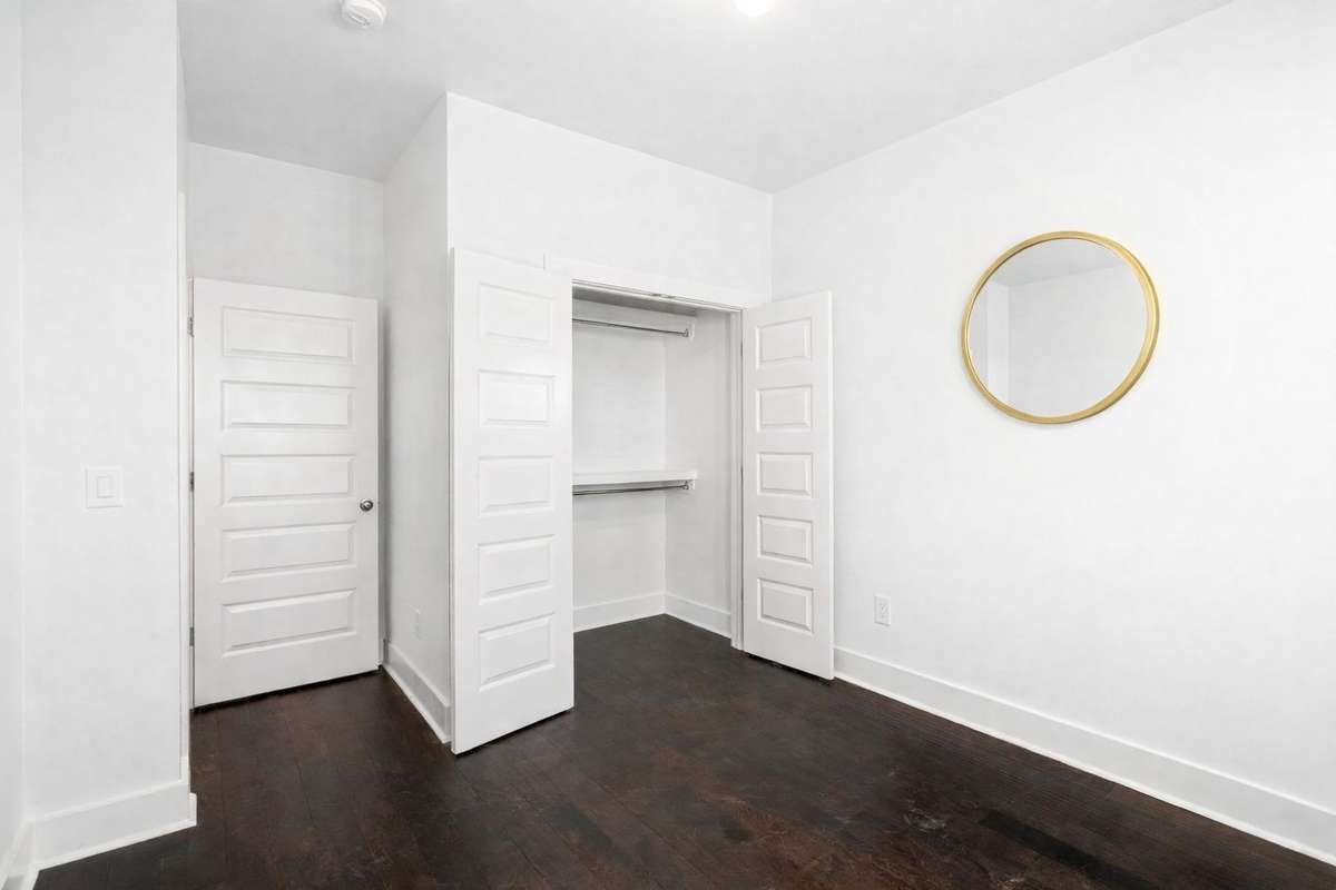 Spacious closet for easy organization.