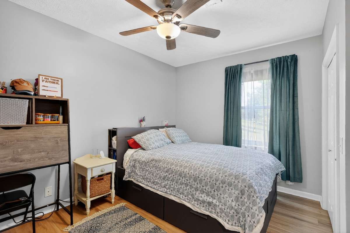 Basement level bedroom