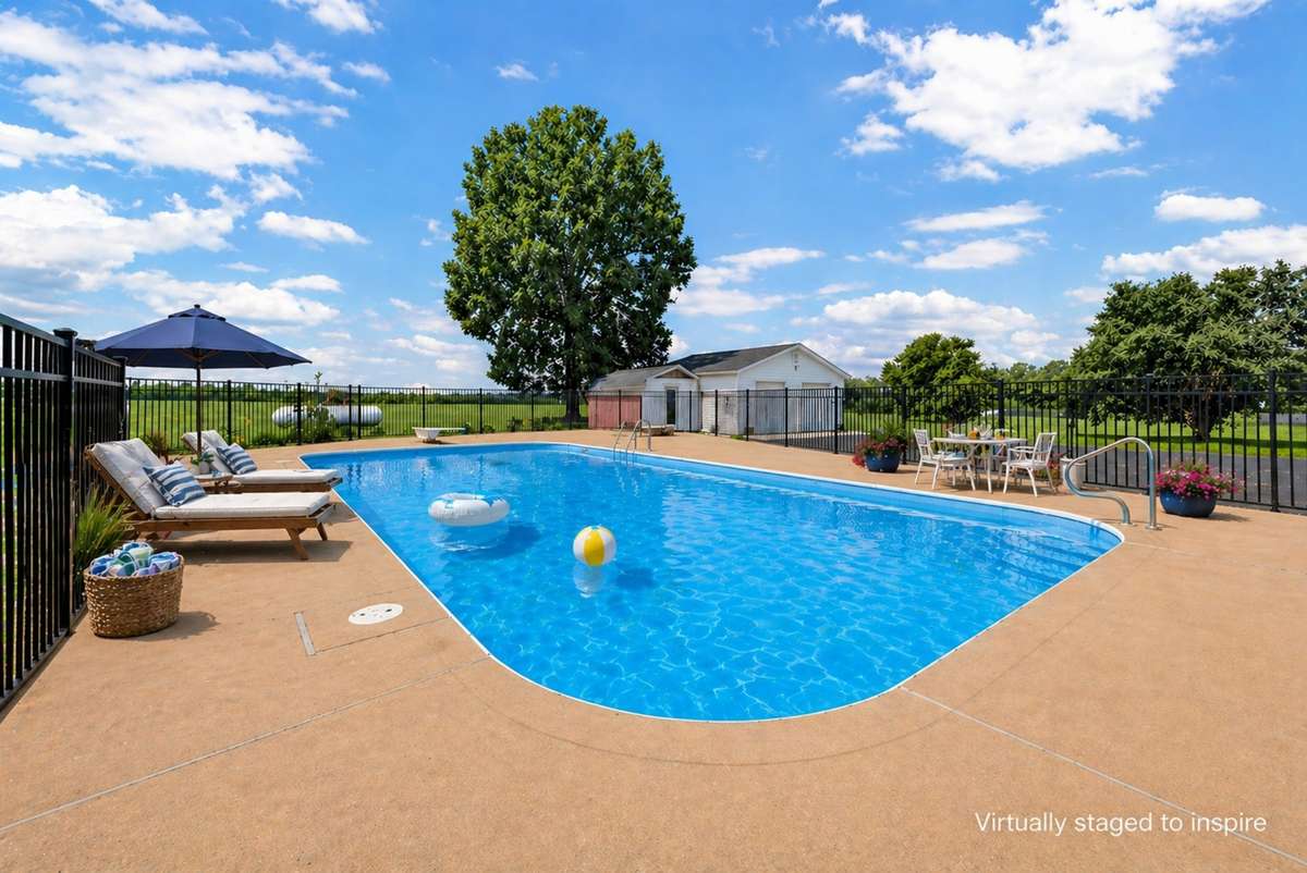 22x44 pool with 12.5 foot deep end & diving board.
