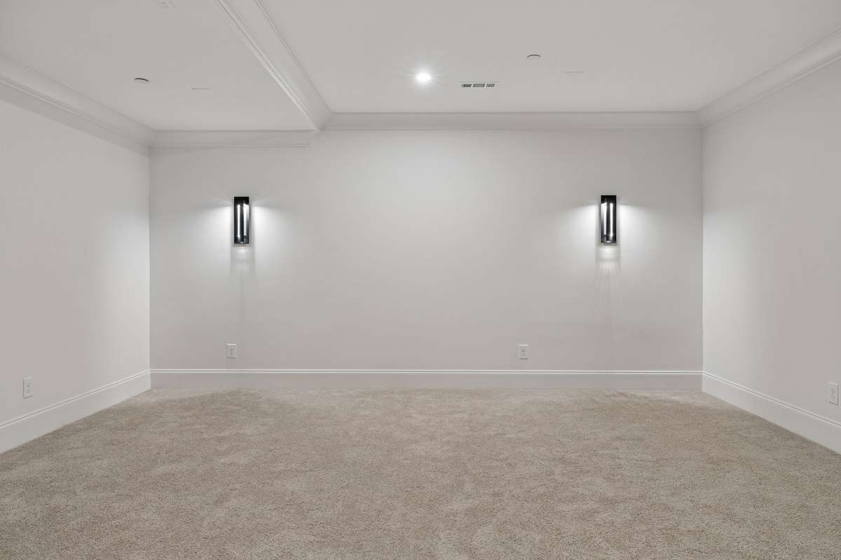 Media Room prewired for Dolby atmos surround sound