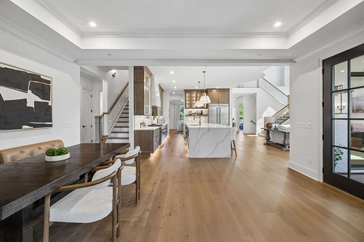 The plan is open in every way imaginable, making it a fantastic home for entertaining