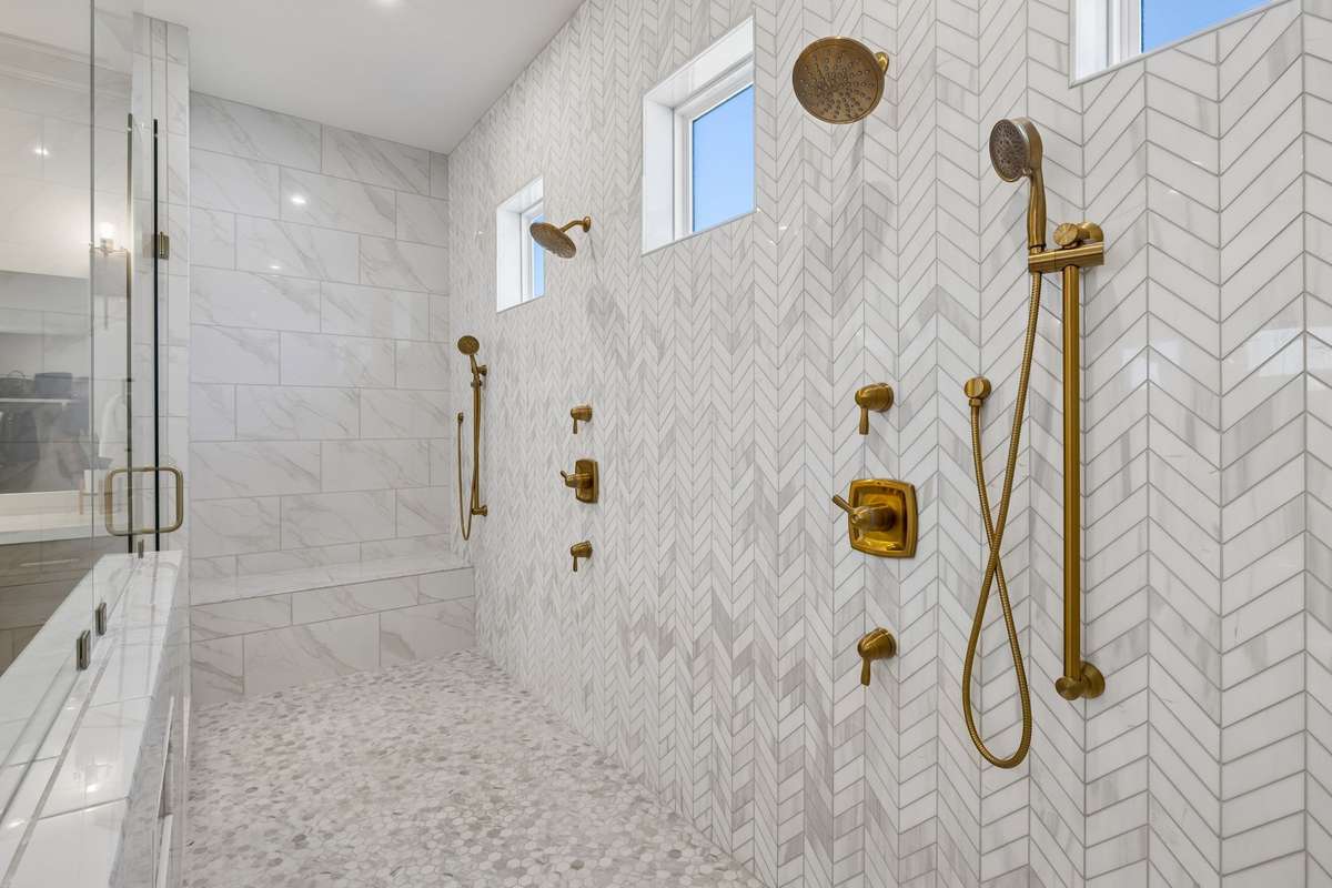 Stunning tile work throughout the home