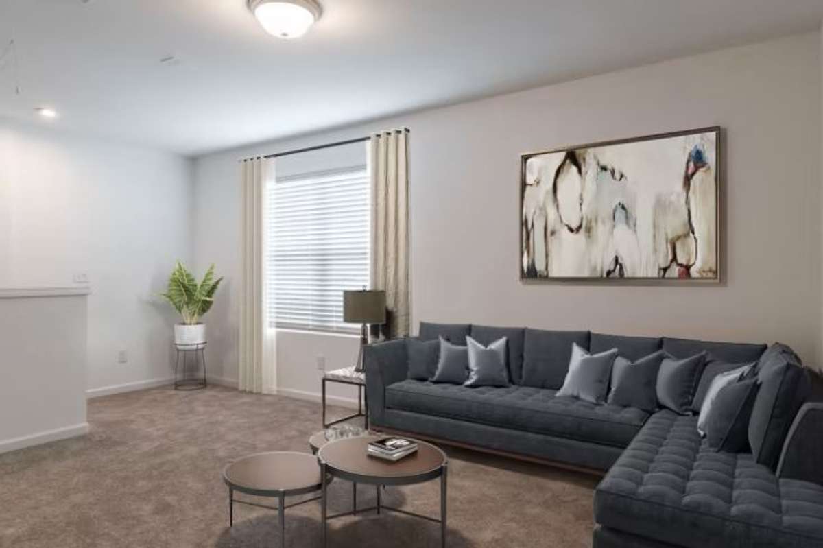 Photo of a furnished model.