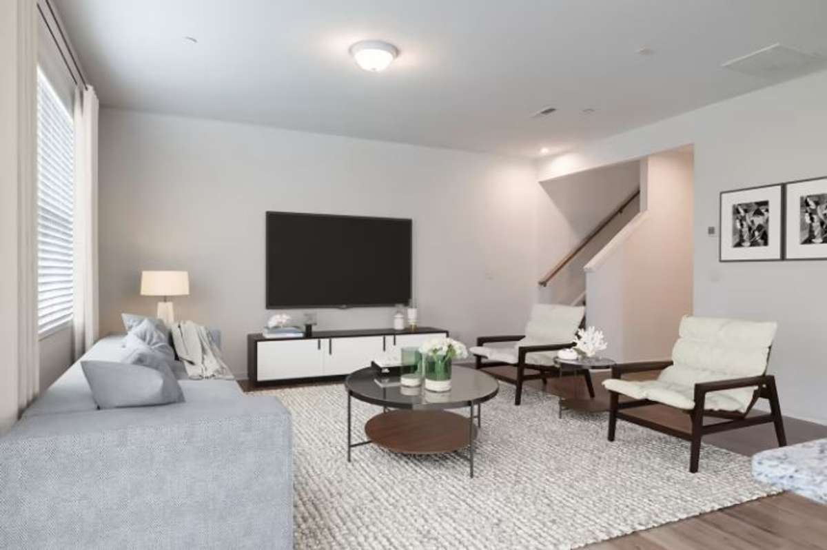 Photo of a furnished model.
