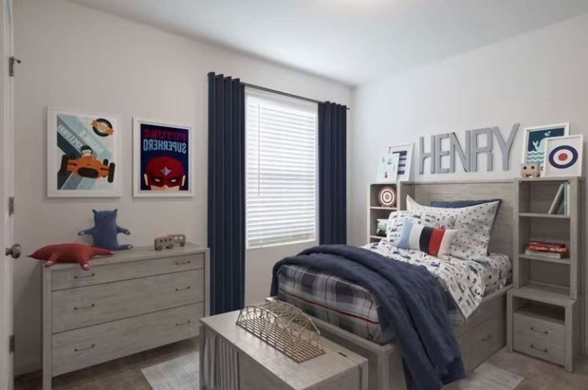 Photo of a furnished model.