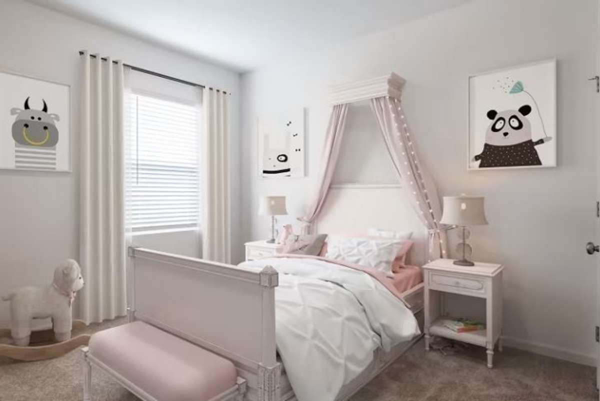 Photo of a furnished model.