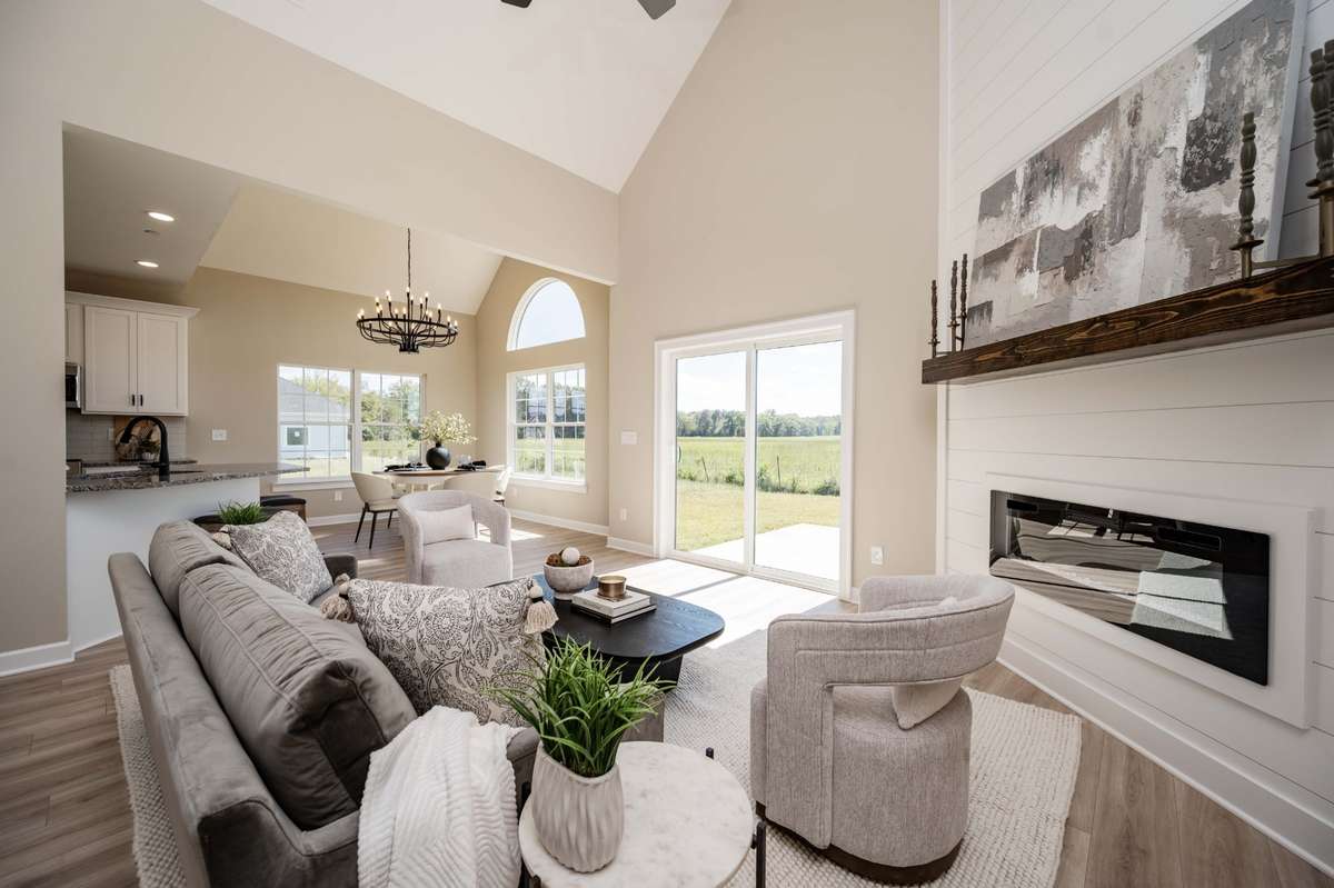 Photo from previous build of the same plan. Cozy fireplace which can be enjoyed year round is included.