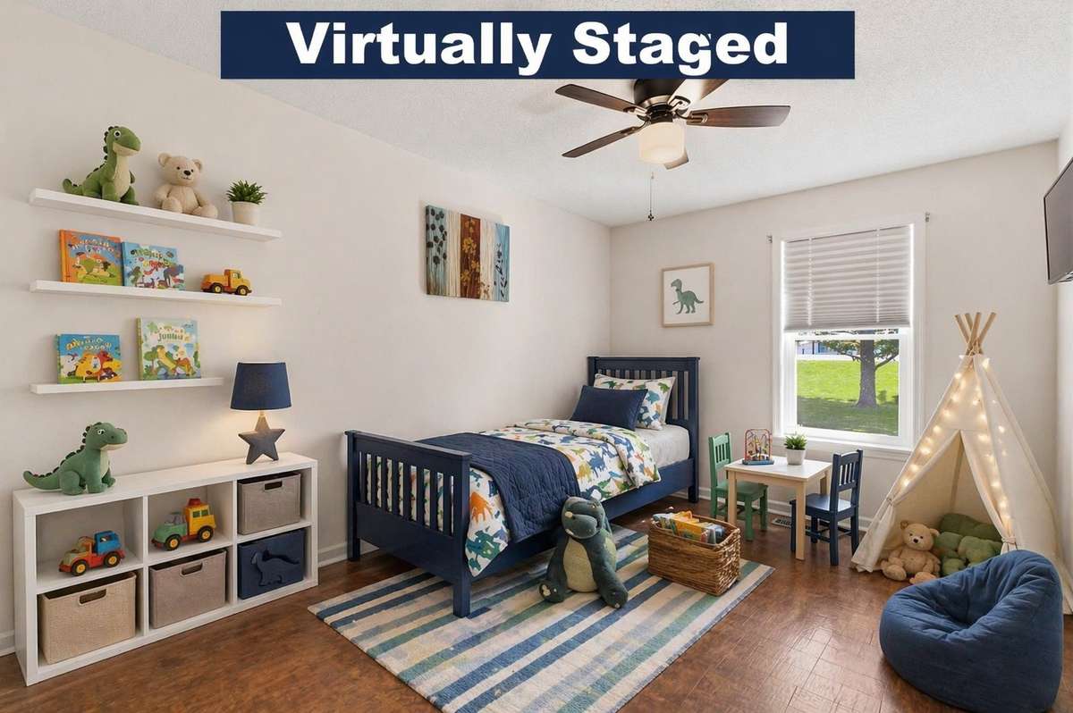 Virtually staged to show there's room to grow - - imagine this as a cheerful children’s space or cozy guest room.