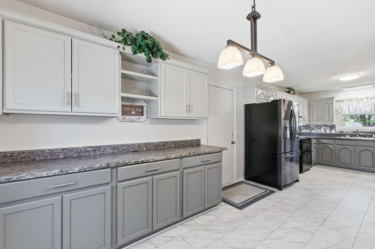 Bonus prep space or coffee bar - - perfect for everyday living and entertaining.