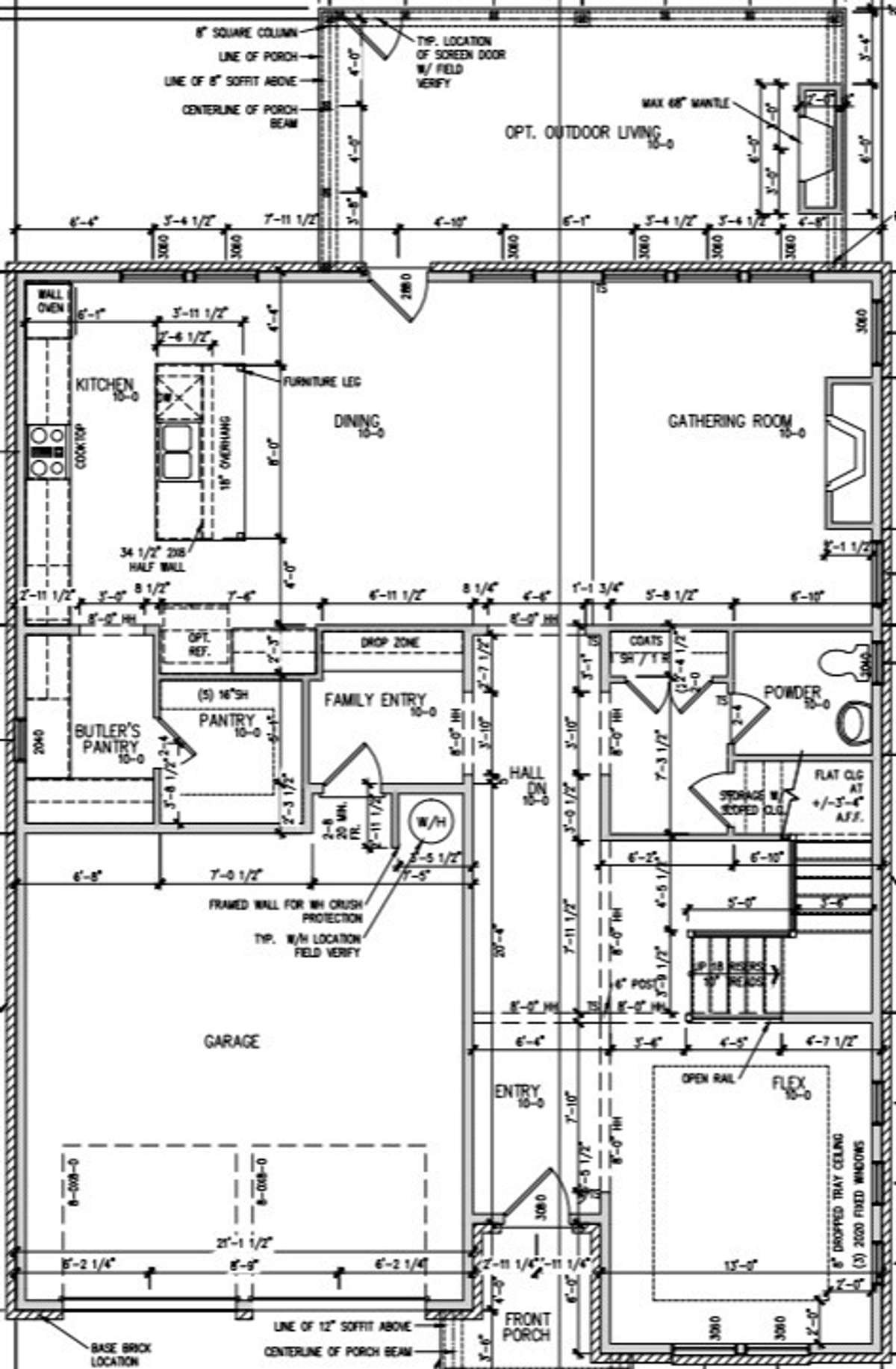 Rendering shows upgrades from base floorplan.