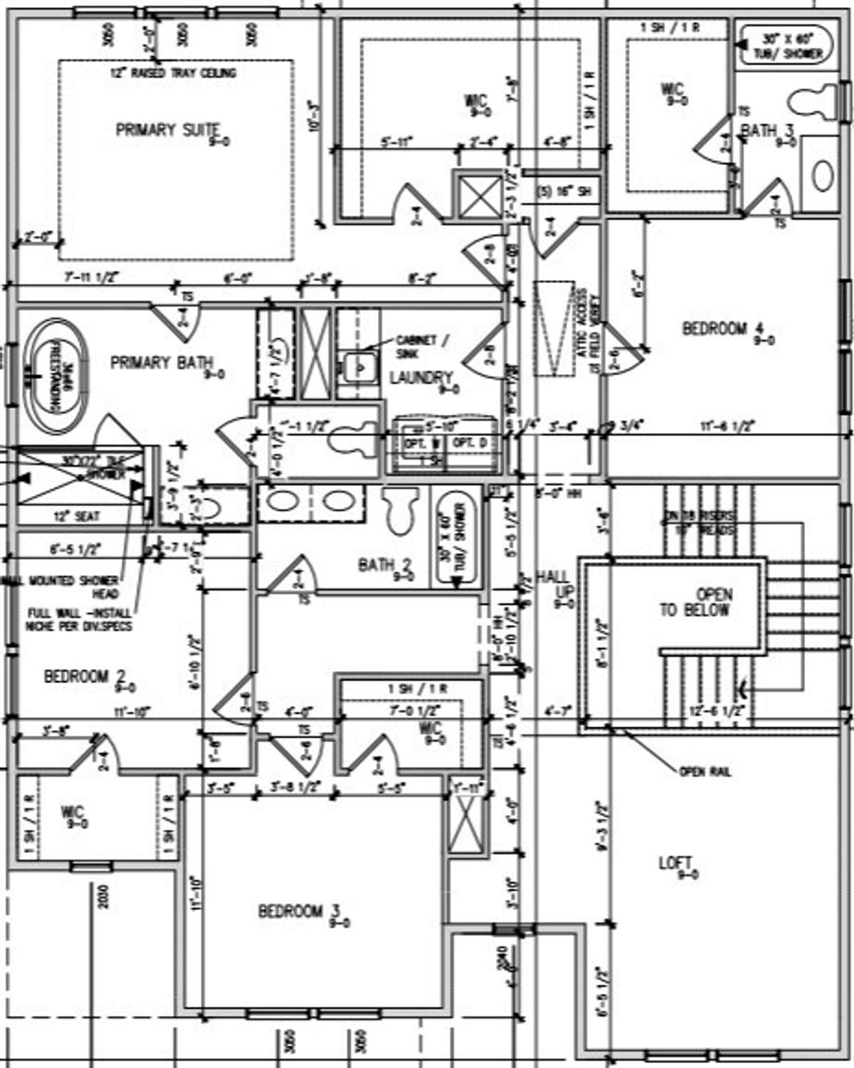 Rendering shows upgrades from base floorplan.
